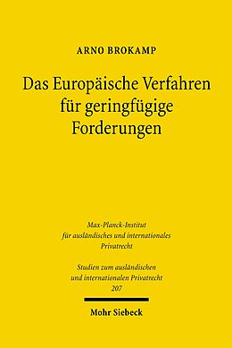 E-Book (pdf) Das Europäische Verfahren für geringfügige Forderungen von Arno Brokamp