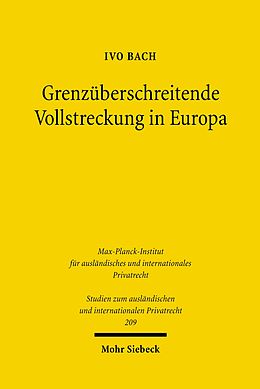 E-Book (pdf) Grenzüberschreitende Vollstreckung in Europa von Ivo Bach