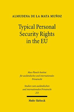 E-Book (pdf) Typical Personal Security Rights in the EU von Almudena de la Mata Munoz