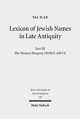 eBook (pdf) Lexicon of Jewish Names in Late Antiquity de Tal Ilan