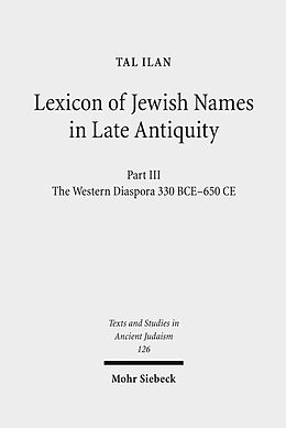 eBook (pdf) Lexicon of Jewish Names in Late Antiquity de Tal Ilan