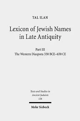 E-Book (pdf) Lexicon of Jewish Names in Late Antiquity von Tal Ilan