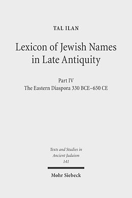 eBook (pdf) Lexicon of Jewish Names in Late Antiquity de Tal Ilan