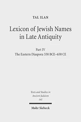 E-Book (pdf) Lexicon of Jewish Names in Late Antiquity von Tal Ilan