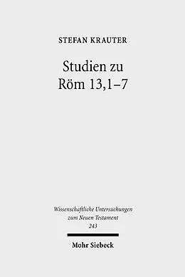E-Book (pdf) Studien zu Röm 13,1-7 von Stefan Krauter