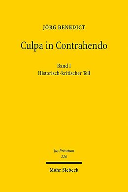 Leinen-Einband Culpa in Contrahendo von Jörg Benedict