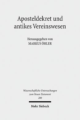 E-Book (pdf) Aposteldekret und antikes Vereinswesen von 