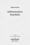 E-Book (pdf) Schleiermachers Staatslehre von Miriam Rose