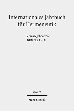 Couverture cartonnée Internationales Jahrbuch für Hermeneutik de 