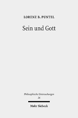 Kartonierter Einband Sein und Gott von Lorenz B. Puntel