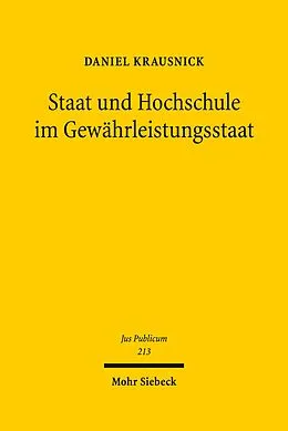E-Book (pdf) Staat und Hochschule im Gewährleistungsstaat von Daniel Krausnick