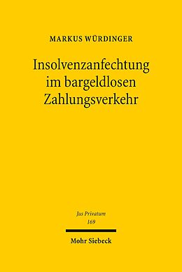 E-Book (pdf) Insolvenzanfechtung im bargeldlosen Zahlungsverkehr von Markus Würdinger