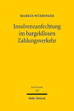 E-Book (pdf) Insolvenzanfechtung im bargeldlosen Zahlungsverkehr von Markus Würdinger