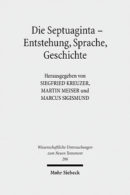E-Book (pdf) Die Septuaginta - Entstehung, Sprache, Geschichte von 