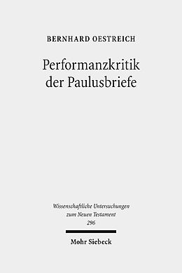 Fester Einband Performanzkritik der Paulusbriefe von Bernhard Oestreich