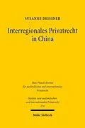 E-Book (pdf) Interregionales Privatrecht in China von Susanne Deißner