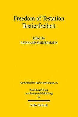 Kartonierter Einband Freedom of Testation / Testierfreiheit von 