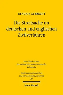E-Book (pdf) Die Streitsache im deutschen und englischen Zivilverfahren von Hendrik Albrecht