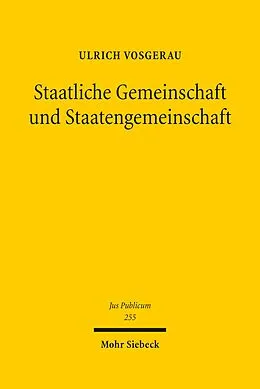 E-Book (pdf) Staatliche Gemeinschaft und Staatengemeinschaft von Ulrich Vosgerau