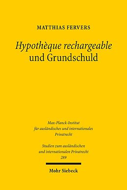 E-Book (pdf) Hypothèque rechargeable und Grundschuld von Matthias Fervers