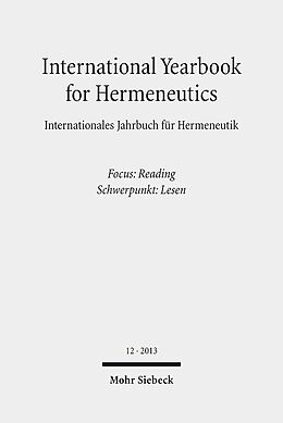 Couverture cartonnée International Yearbook for Hermeneutics / Internationales Jahrbuch für Hermeneutik de 