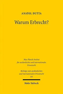 E-Book (pdf) Warum Erbrecht? von Anatol Dutta