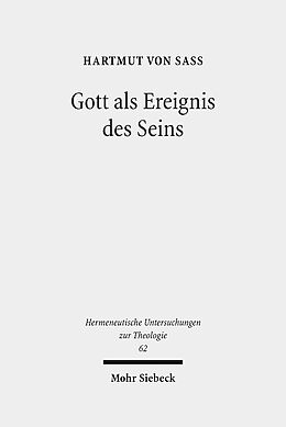 Leinen-Einband Gott als Ereignis des Seins von Hartmut von Sass