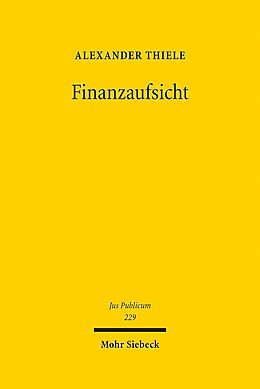 Leinen-Einband Finanzaufsicht von Alexander Thiele