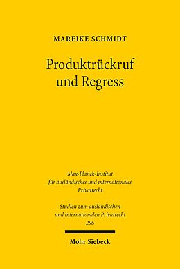 E-Book (pdf) Produktrückruf und Regress von Mareike Schmidt