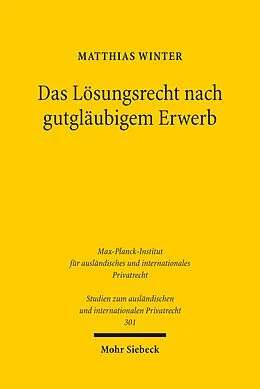E-Book (pdf) Das Lösungsrecht nach gutgläubigem Erwerb von Matthias Winter