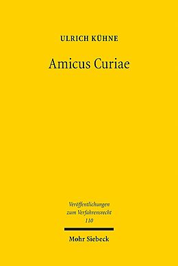 Kartonierter Einband Amicus Curiae von Ulrich Kühne