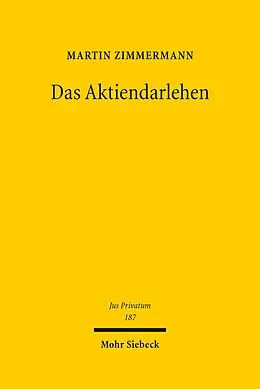 E-Book (pdf) Das Aktiendarlehen von Martin Zimmermann