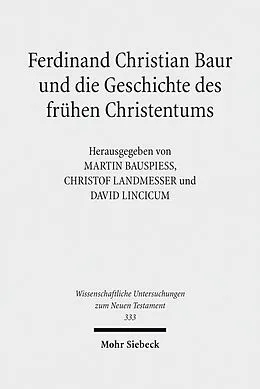 E-Book (pdf) Ferdinand Christian Baur und die Geschichte des frühen Christentums von 