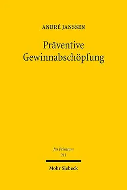 E-Book (pdf) Präventive Gewinnabschöpfung von André Janssen