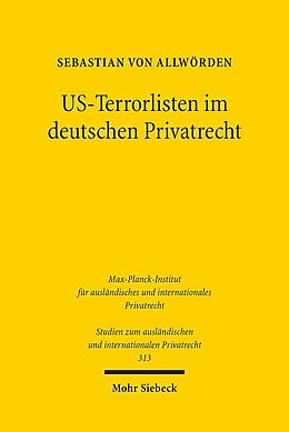 Kartonierter Einband US-Terrorlisten im deutschen Privatrecht von Sebastian von Allwörden