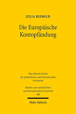 E-Book (pdf) Die Europäische Kontopfändung von Julia Riebold