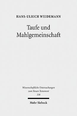 E-Book (pdf) Taufe und Mahlgemeinschaft von Hans-Ulrich Weidemann