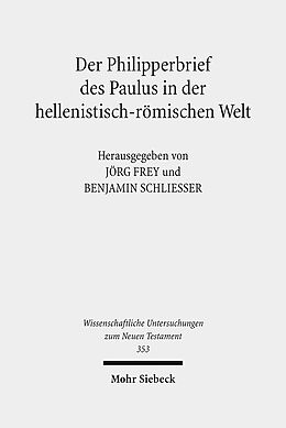 Leinen-Einband Der Philipperbrief des Paulus in der hellenistisch-römischen Welt von Veronika Niederhofer