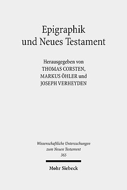 Leinen-Einband Epigraphik und Neues Testament von 