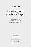 E-Book (pdf) Grundfragen der historischen Exegese von Erhard Blum