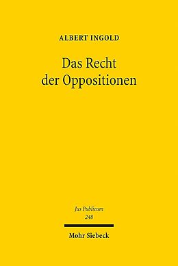Leinen-Einband Das Recht der Oppositionen von Albert Ingold