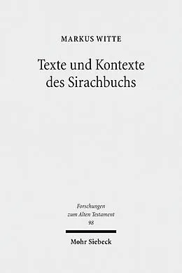 E-Book (pdf) Texte und Kontexte des Sirachbuchs von Markus Witte