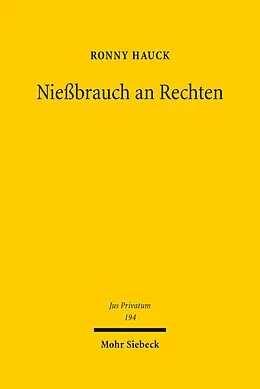 E-Book (pdf) Nießbrauch an Rechten von Ronny Hauck