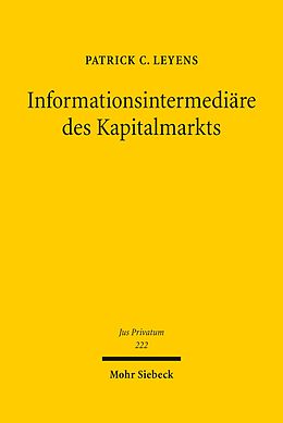 E-Book (pdf) Informationsintermediäre des Kapitalmarkts von Patrick C. Leyens