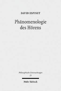 E-Book (pdf) Phänomenologie des Hörens von David Espinet