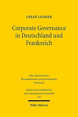 Kartonierter Einband Corporate Governance in Deutschland und Frankreich von Chloé Lignier