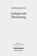 E-Book (pdf) Analogie statt Übersetzung von Stephan R. Jütte