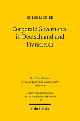E-Book (pdf) Corporate Governance in Deutschland und Frankreich von Chloé Lignier