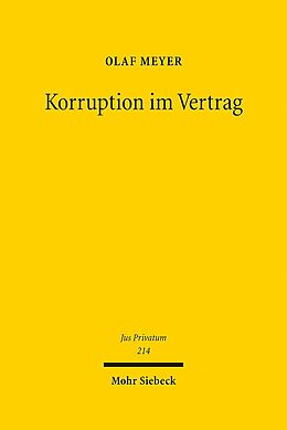 Leinen-Einband Korruption im Vertrag von Olaf Meyer