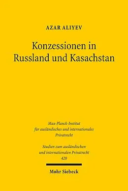 E-Book (pdf) Konzessionen in Russland und Kasachstan von Azar Aliyev